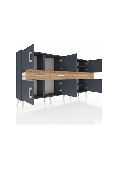 Arges Konsol 5 Raflı 3 Çekmeceli 8 Kapaklı 176x30x99 Antrasit-antrasit/çam Antrasıt/atlas Çam - Antrasıt Arges Konsol 5 Raflı 3 Çekmeceli 8 Kapaklı 176x30x99 Antrasit-antrasit/çam Antrasıt/atlas Çam - Antrasıt