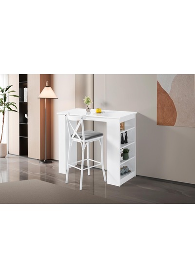 Vista Eylül Bar Raflı Mutfak Masa Takımı 50x120 001