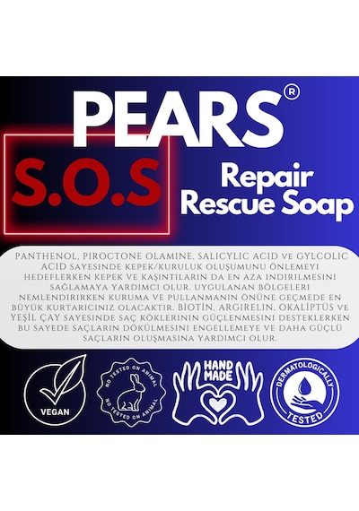 Pears S.o.s Repair Rescue Soap Gliserinli Cilt Onarım Sabunu 120 G