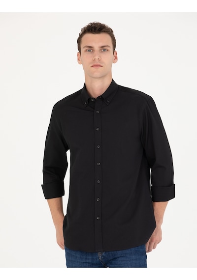 Pierre Cardin Erkek Siyah Desenli Gömlek 50276553-vr046 Siyah