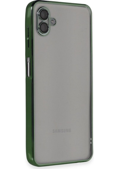 Mey İthalat Samsung Uyumlu Galaxy A04 Kılıf Lensli Silikon - Yeşil