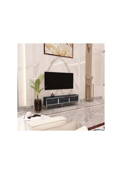 Palo 150 Cm Tv Ünitesi Tv Sehpası Antrasit-gümüş Antrasit - Gümüş