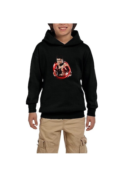 Zepplin Giyim Muhammad Ali Red Siyah Çocuk Kapşonlu Sweatshirt