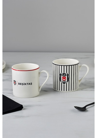 Karaca X Beşiktaş Lisanslı 2 Kişilik Çay Fincan Takımı 230 Ml Siyah