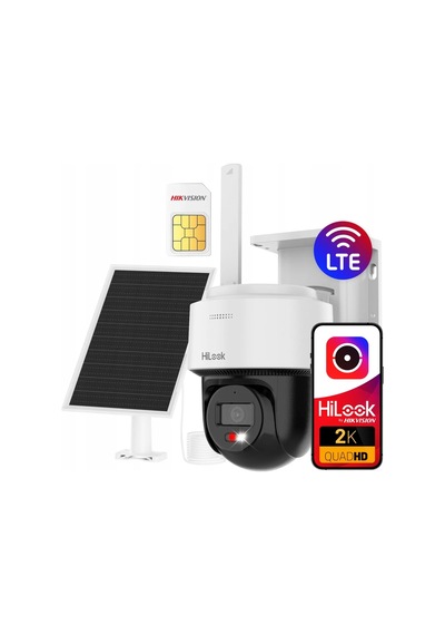 Hılook Ipc-cfsp4/4g, 4mpix, 2,8mm, 30mt Gece Görüşü, Dahili Mikrofon, 4g, Solar, Pt Ip Kamera