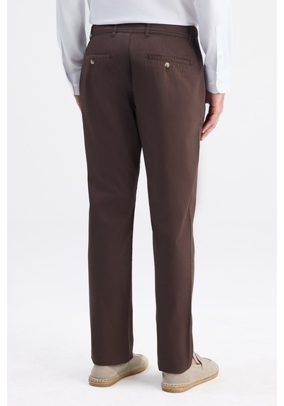 D's Damat Ds Damat Relaxed Fit Pilesiz Kahverengi Gabardin Chino Pantolon 6hcc3ı303777m Çok Renkli