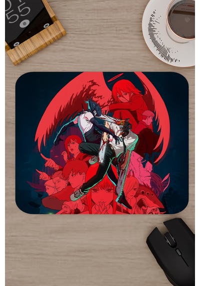 Chainsaw Man Anime V1 - 22x18 Gaming Kauçuk Kaymaz Taban Mouse Pad Fare Altlığı
