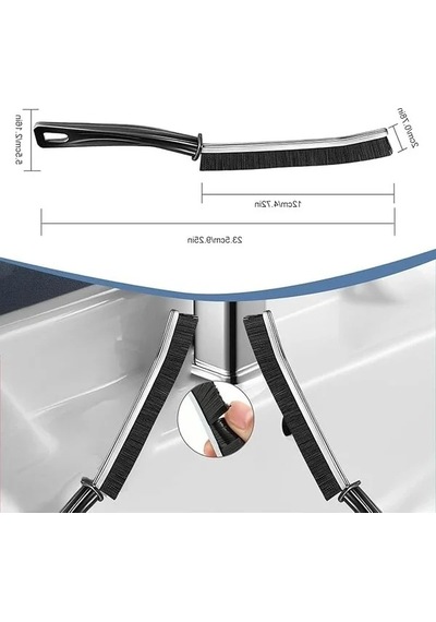 2 Adet Derz Temizleme Fırçası, İnce Boşluklar İçin Ergonomik Tasarım Açık Ahşap