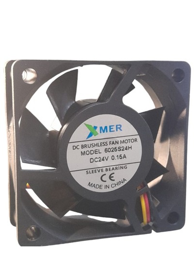 Xmer Fan 60x60x25mm Dc24v 0.15a 3kablolu