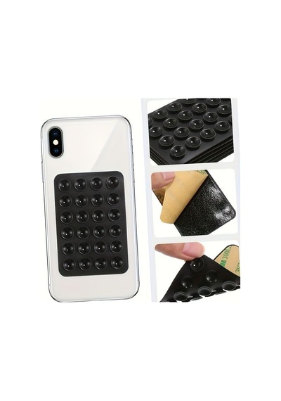 Vakumlu Telefon Tutucu 3 Adet Siyah, Sarı, Mavi