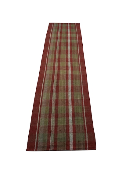 Kilim Antik El Dokuma Ekoseli Sivas Şal Perde Yün Yolluk Kilimi 0156 - Yeni - Çok Renkli
