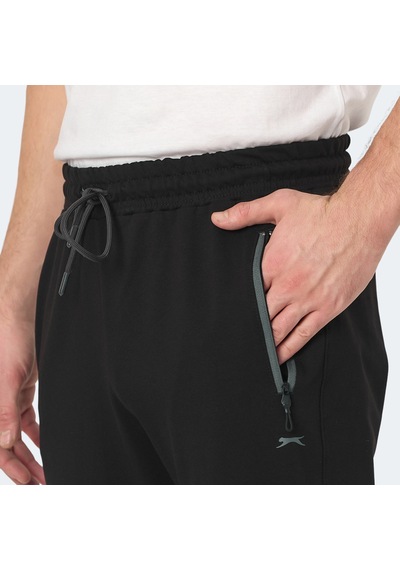 Slazenger NEAL KTN Erkek Fermuar Cepli Siyah Eşofman Altı
