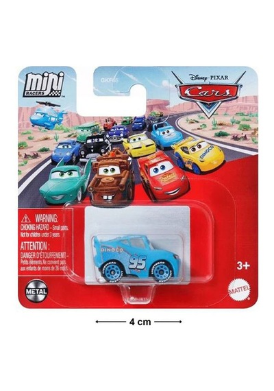 Disney Pixar Cars - Mini Racers - Dinoco Lightning Mcqueen Mavi