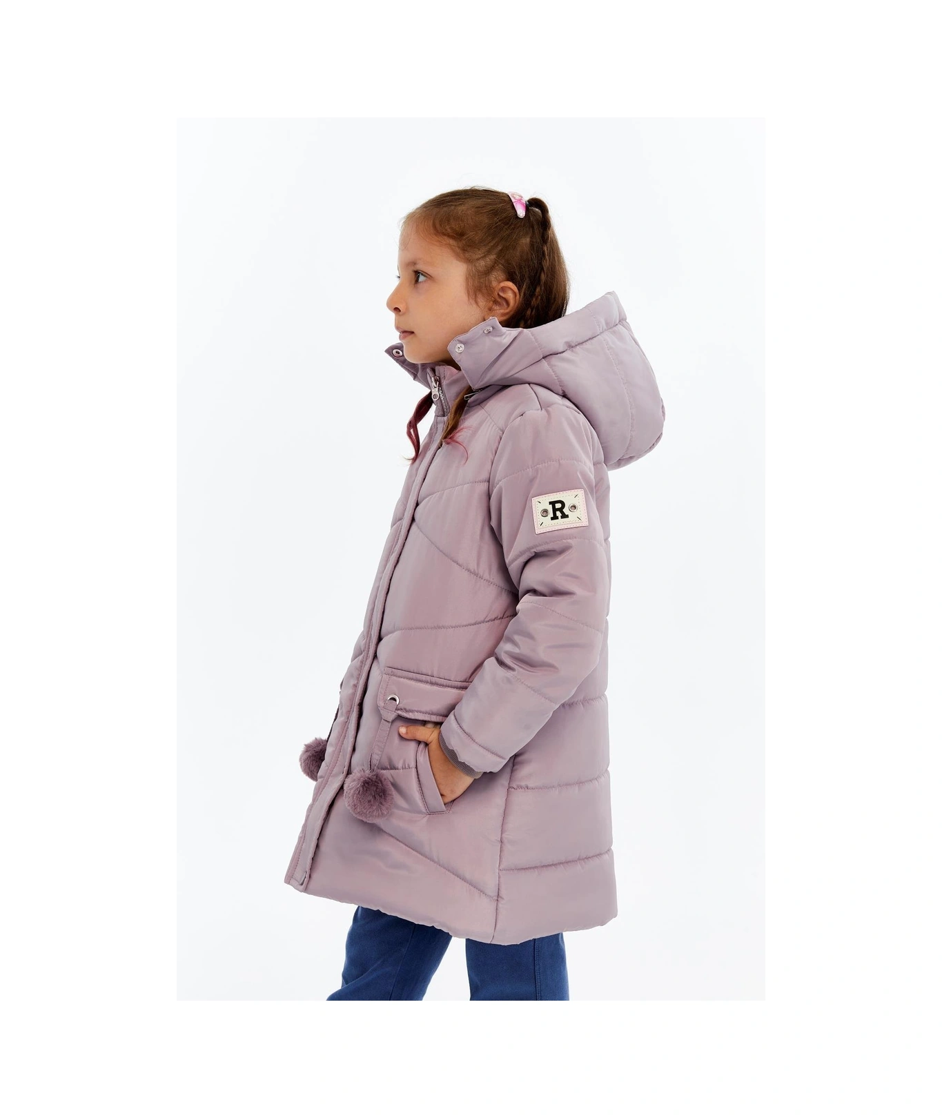 Benitto Kids Kapüşonlu Kışlık Ponpon Detaylı Kız Çocuk Kaban 51354 Mor