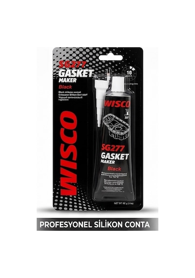 Wisco 300° Isıya Dayanıklı Siyah Sıvı Conta Tüp Silikon 85 G