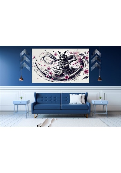 Ti-play Samuray Ölüm Ve Hayat 60x90cm Modern Pvc Çerçevesiz Tablo