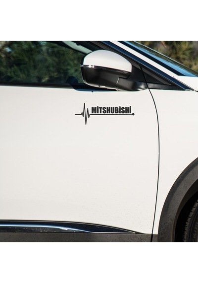 Mitsubishi L100 Sticker Sol Sağ Yan Ayna Altı Araç Markalı Sticke