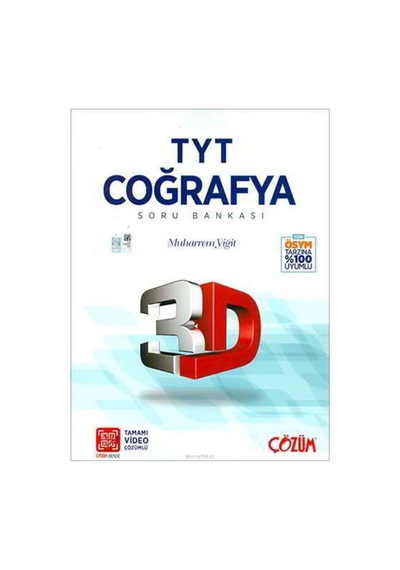 Tyt 3D Coğrafya Tamamı Video Çözümlü Soru Bankası 3D Yayınları (533819245)