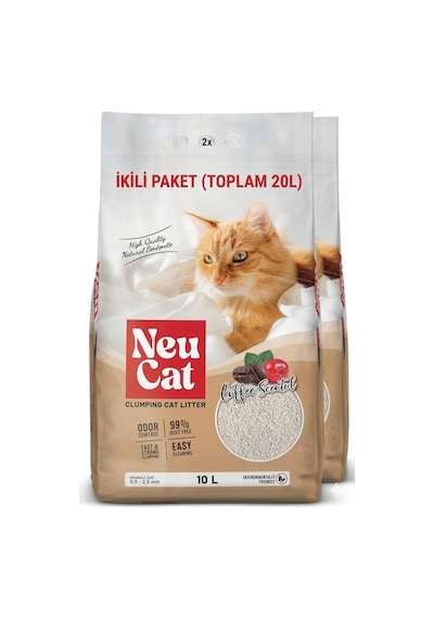 Kahve Kokulu Kedi Kumu 10 Lt 2 Adet