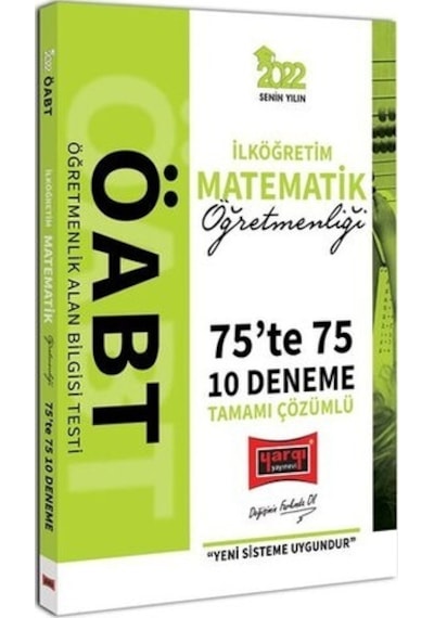 2022 ÖABT İlköğretim Matematik Öğretmenliği 75'te 75 Tamamı Çözümlü 10 Deneme- Yargı Yayınları