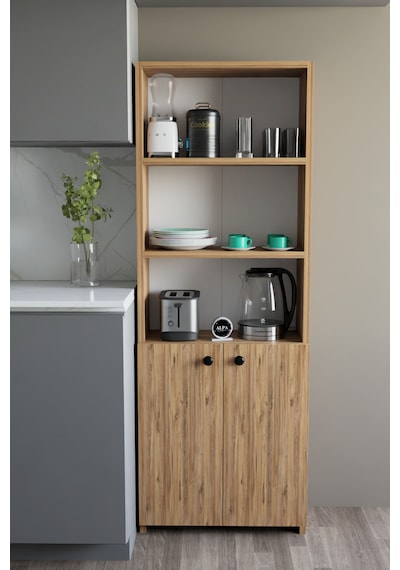 Kapaklı Çok Amaçlı Mutfak Dolabı 150x50x22 Cm - Raflı Erzak Dolabı Modern Depolama Ünitesi Atlantik Çam Kapaklı Çok Amaçlı Mutfak Dolabı 150x50x22 Cm - Raflı Erzak Dolabı Modern Depolama Ünitesi Atlantik Çam