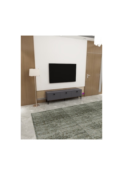 Milani 150cm Tv Ünitesi Tv Sehpası Antasit - Antrasit Antrasit-antrasit