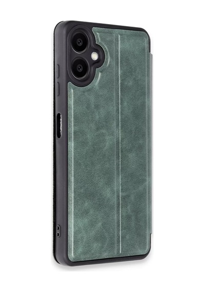 Newface Samsung Galaxy A06 Kılıf Flip Cover - Koyu Yeşil