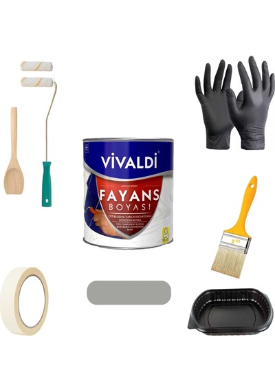 Tezgah,mermer,fayans Boyası Seti Vernik Ve Astar Gerektirmez Mutfak Ve Banyo Boyası 1kg 1 L