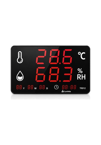 Luvinka Tr912 Led Sıcaklık, Nem Ölçer Tarih Ve Saat Özellikli