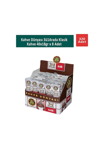 Kahve Dünyası 3ü1 Arada Klasik Kahve 8'li 40 x 18 G