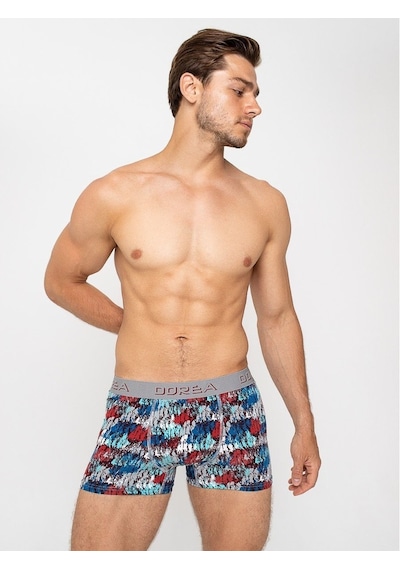 Dorea 2 Adet Erkek Desenli Boxer (446077211) Gri