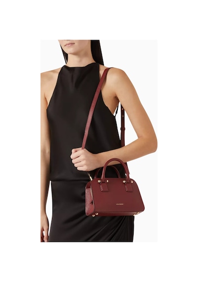 Strathberry Mini Georgia Tote Çanta Burgundy Oxblood, Şık Ve Işlevsel Omuz Çantası Bordo