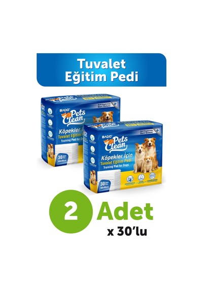 Pets Clean Eğitim Çiş Pedi 30lu 60 90cm 2'li Paket