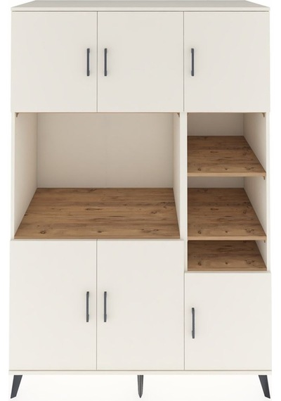 Kronos Dolap 10 Raflı 6 Kapaklı 132x59x195 Aytaşı-aytaşı/çam Aytaşı