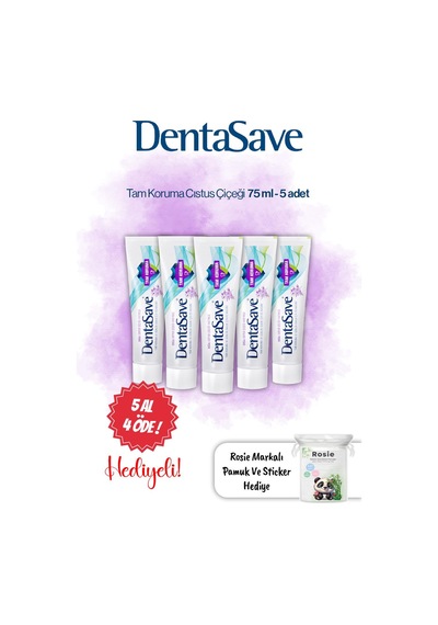 Dentasave Diş Macunu Tam Koruma Cıstus Çiçeği 75 Ml 5 Al 4 Öde Ve Rosie