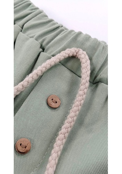 Babyhola Erkek Bebek Bayramlık Takım Roket Baskılı Kapüşonlu Üçlü Set 2217 Yeşil