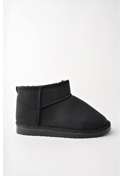 Muggo Snow Garantili Unisex Çocuk Kalın Taban İçi Tüylü Günlük Mini Yarım Bot