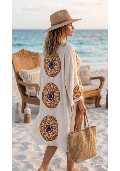 Brandsmiths Mandala Eye Kimono Sarı