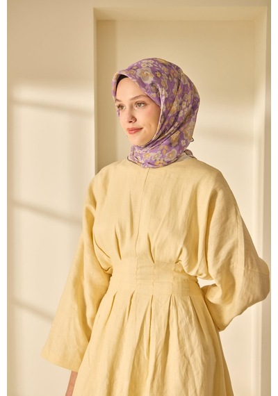 Silk Home Soft Eşarp 73090-11 Eflatun, Butter Yellow, Taş,vizon