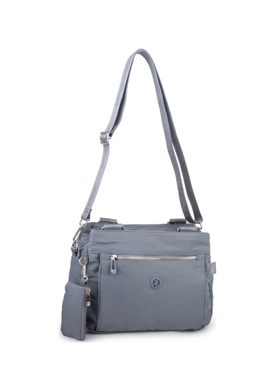 Nas Bag Kadın Çok Bölmeli Orta Boy Çapraz Omuz Çantası 30x24 Cm Gri Diğer