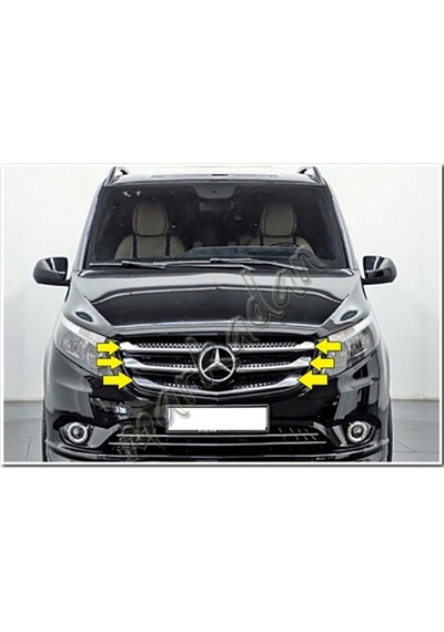 Markadan Mercedes Vito Krom Ön Panjur 2014 Sonrası 5 Parça Paslan