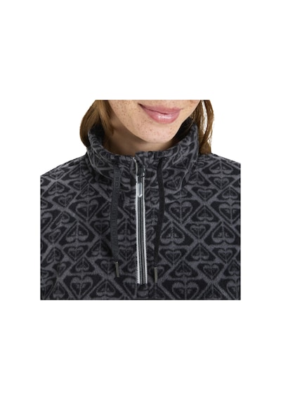 Roxy Kadın Polar Sayna Half Zip Siyah Renkli Renkli Çok Renkli