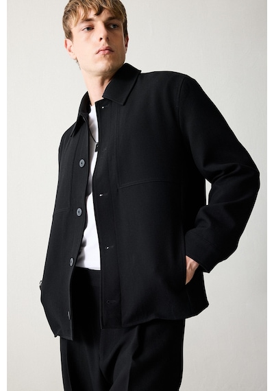 Defacto Regular Fıt Polo Yaka Astarlı Blazer Ceket G6393ax26aubk27 Siyah-bk27