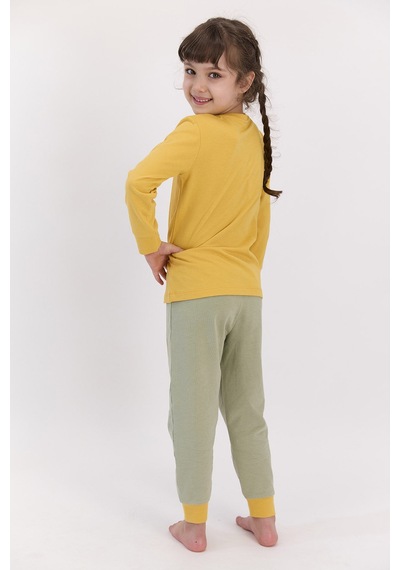 U S Polo Assn Stay Cozy Hardal Kız Çocuk Pijama Takımı Hardal