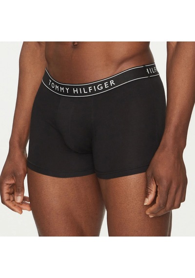 Tommy Hilfiger Bel Lastikli Logolu Erkek Siyah 3'lü Boxer Um0um03520 Siyah