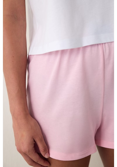 Penti Optik Beyaz Sanrio Best Friends Baskılı Pamuklu Askılı Şortlu Pijama Takımı
