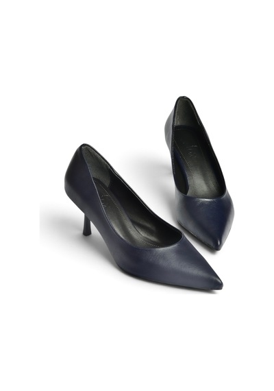 Fox Shoes Z676070009 Lacivert İnce Topuklu Kadın Stiletto Ayakkabı