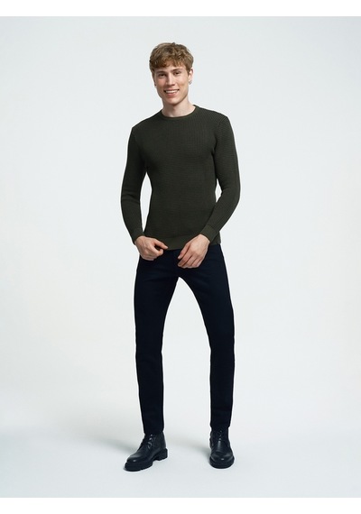 Regular Fit Erkek Kazak Haki
