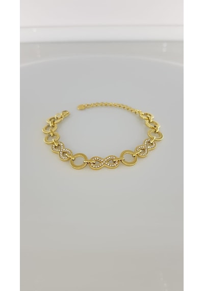 Sonsuzluk Gold Çelik Bileklik Gold