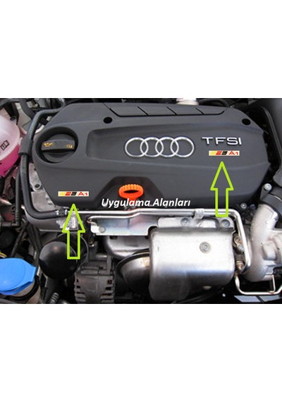 Audi A1 Logo Motor Kapağı Damla Silikon Plaka Logo Arma Amblem Ye